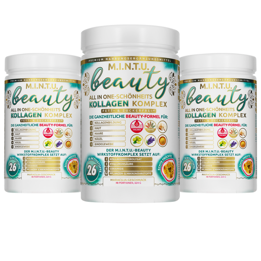 M.I.N.T.U. Beauty-Kollagen-Komplex zuckerfrei, 3-er Pack (144 Tage)