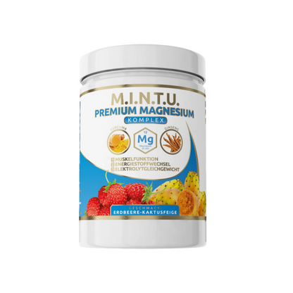 M.I.N.T.U. Premium Sport Magnesium Erdbeere-Kaktusfeige | 2 Monate