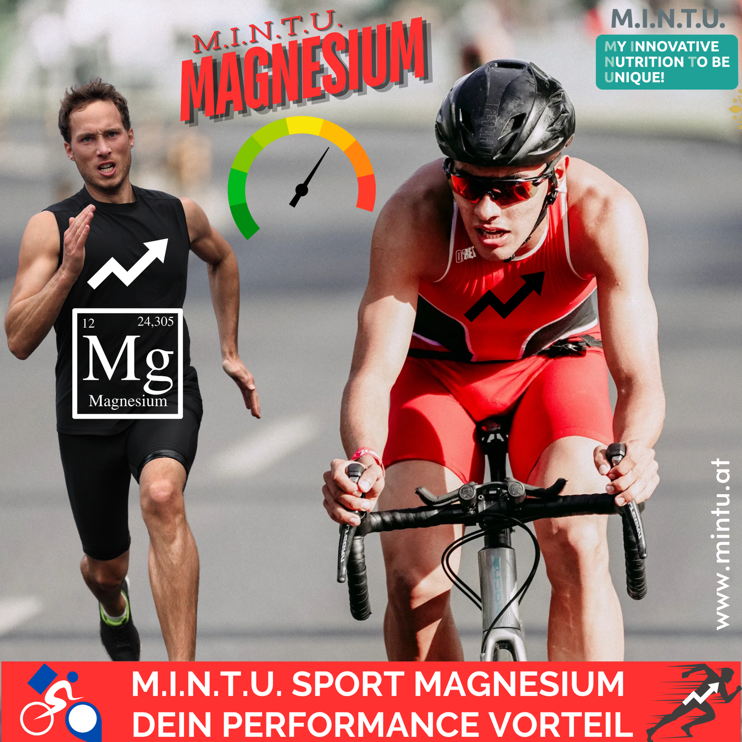 M.I.N.T.U. Premium Sport Magnesium Erdbeere-Kaktusfeige | 2 Monate