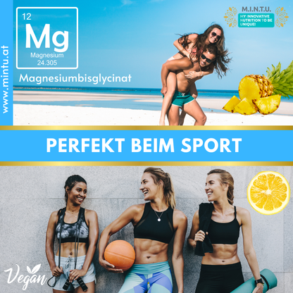 Magnesium Ananas Limone perfekt beim Sport – zuckerfreies Magnesium für Fitness und Muskeln