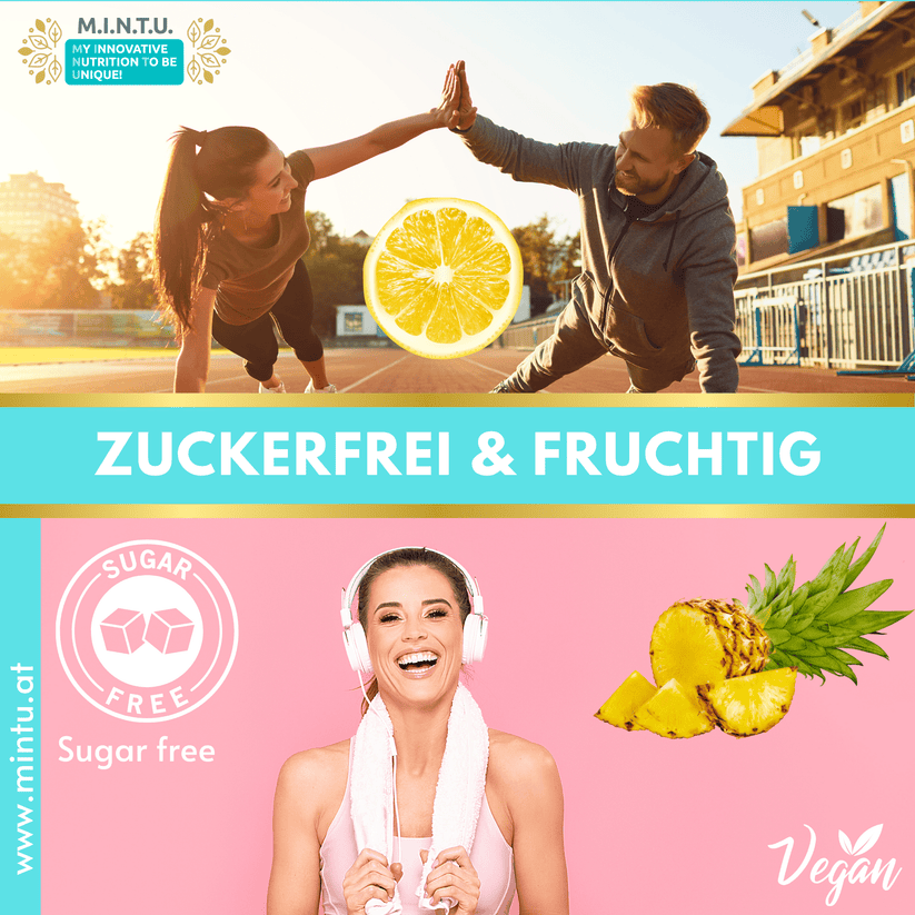 MINTU Premium Fitness Magnesium lemon-pineapple sugar-free (2-month supply pack) - MINTU Shop