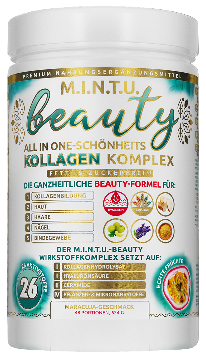 MINTU Beauty Kollagen Komplex zuckerfrei – Produktbild Vorderseite