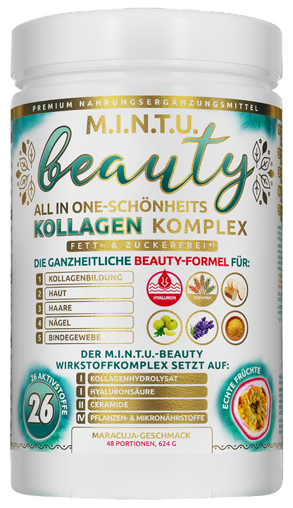 MINTU Beauty Kollagen Komplex zuckerfrei – Produktbild Vorderseite