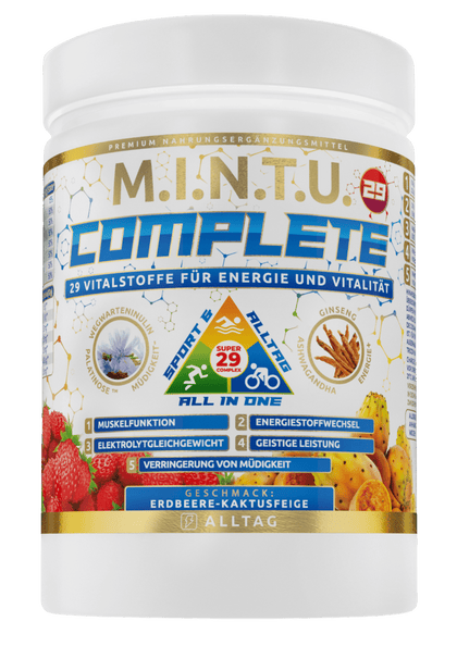MINTU Complete All in One – Erdbeere-Kaktusfeige (2-Monate Vorratspack) - MINTU Shop