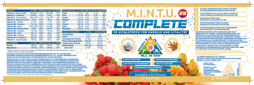 MINTU Complete All in One – Erdbeere-Kaktusfeige (2-Monate Vorratspack) - MINTU Shop