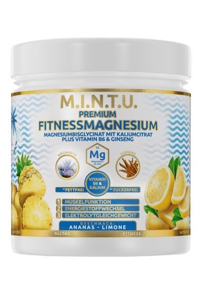 MINTU Premium Fitness Magnesium Lemon-Pineapple Sugar-Free (2-Month Supply Pack)
