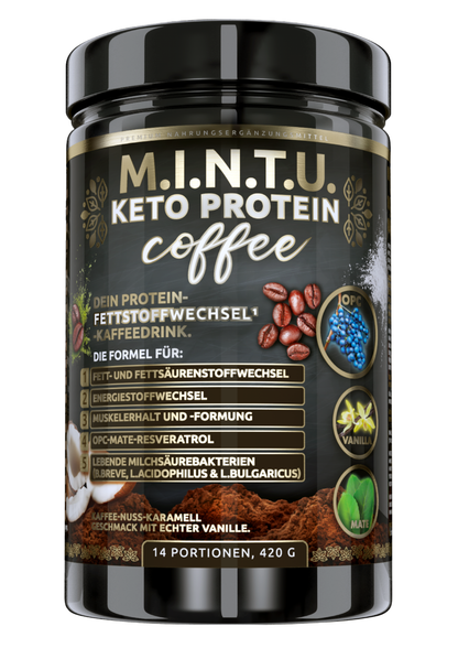 M.I.N.T.U. Protein-Kaffee Einzelprodukt – veganer Proteinkaffee Dose