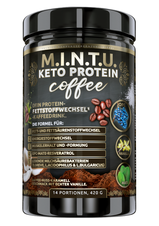 M.I.N.T.U. Protein-Kaffee Einzelprodukt – veganer Proteinkaffee Dose