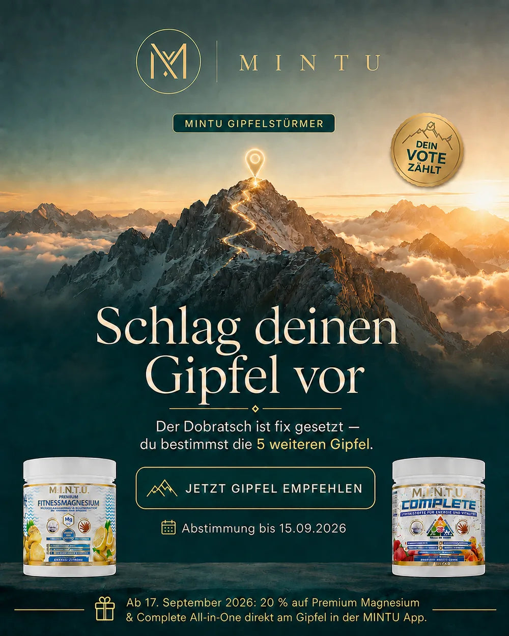 MINTU Gipfelstuermer - Schlag deinen Gipfel vor