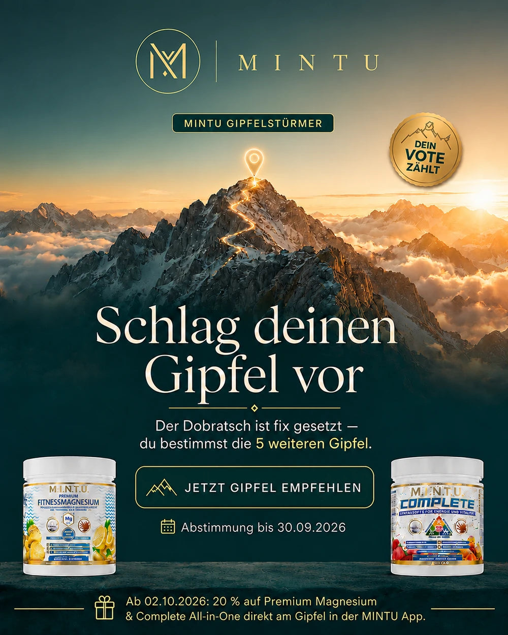 MINTU Gipfelstuermer - Schlag deinen Gipfel vor
